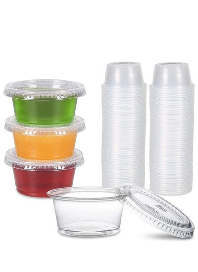 Buy 75 PCS Disposable Plastic Sauce Cups Containers For Samples in Egypt