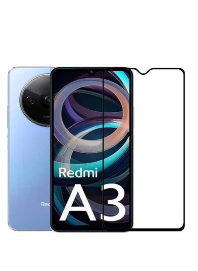 Buy Screen Protector For Xiaomi Redmi A3 Tempered Glass Screen Protector Full Glue Edge-to-edge Anti Scratch Bubble Free for Redmi A3 Black in Egypt