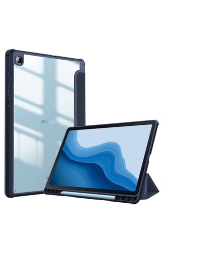 Buy Hybrid Slim Case for Samsung Galaxy Tab S6 Lite 10.4'' 2020 Model SM-P610 (Wi-Fi) SM-P615 (LTE) with S Pen Holder, Cover with Clear Transparent Back Shell, Auto Wake/Sleep in Egypt