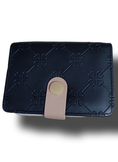Buy Chic and practical women's leather wallet, black in Egypt