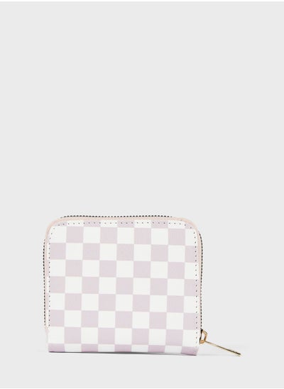 اشتري Women'S Checkerboard Patterned Faux Leather Wallet في الامارات