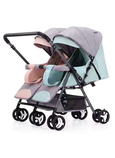 Buy Baby Lightweight Stroller, Twin Double Pushchair, Travel Stroller With Storage Basket, From Birth To 24 Months in Saudi Arabia