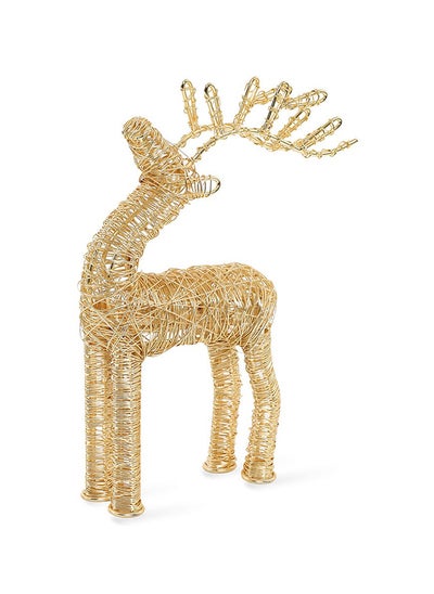 Buy Fiesta Deer with LED, Gold - 15x32 cm in UAE