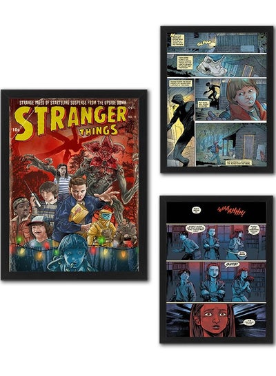 Stranger Things Digital Wall Art Set Of 3 Poster Frames 21x30 cm price ...