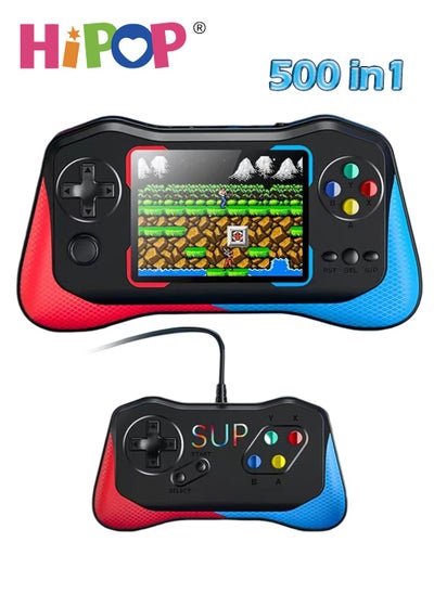 اشتري 500 In 1 Handheld Game Console with one Gamepads,3.5-Inch HD Screen Retro Games,Handheld Game Console for Kids في السعودية