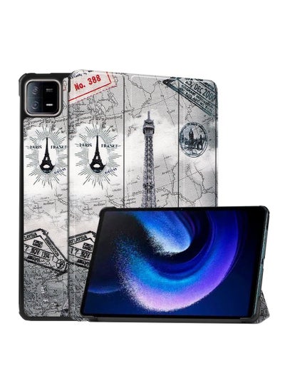 Buy Transparent Hard Shell Back Trifold Smart Cover Protective Slim Case for Xiaomi Mi Pad 6 /Pad 6 Pro in Saudi Arabia