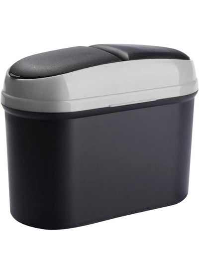 Buy Plastic Car Trash Bin With 2 Way Open - Black Grey in Egypt