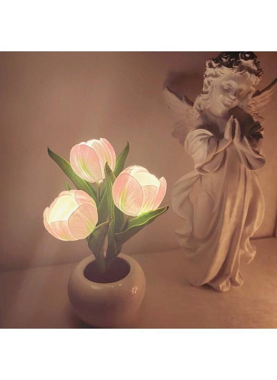 Buy Tulip Nightlight Decoration Bedroom Bedside Decoration Atmosphere Lamp Table Lamp Gift in UAE