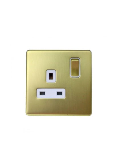 Buy Admore Single Switch Socket S.P Brass 13Ax-1G-A405 in UAE