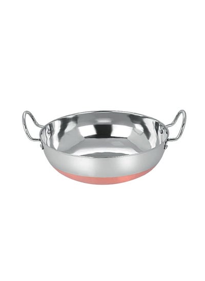 اشتري Copper Base Stainless Steel Kadai with Handles 27Cm في الامارات