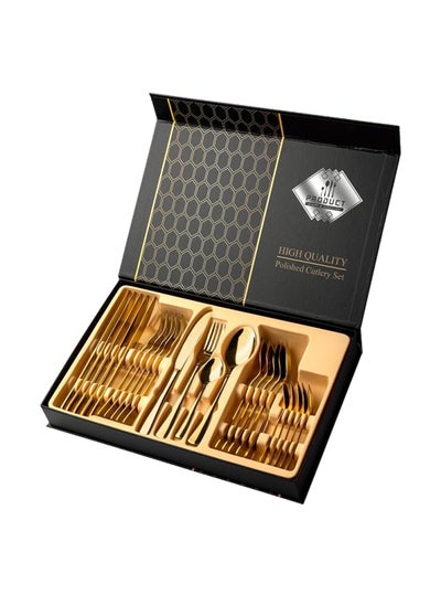 Buy Stainless Steel Gold Cutlery Set Elevate Your Kitchen with Elegant Spoon Knife and Fork Ensemble in UAE