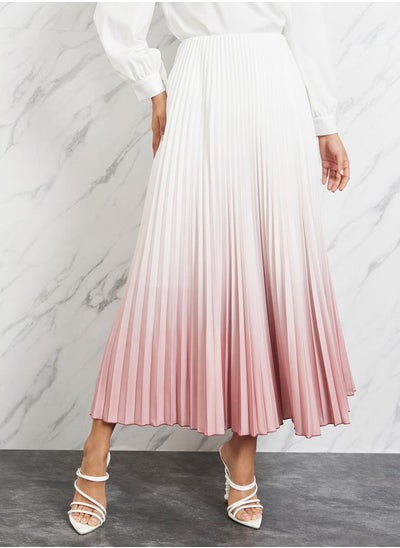 اشتري Ombre Pleated Maxi Skirt في السعودية