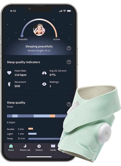 اشتري جهاز مراقبة الأطفال Owlet Dream Sock - نعناع في الامارات