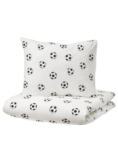 اشتري Duvet cover and pillowcase, football pattern, 150x200/50x80 cm في السعودية