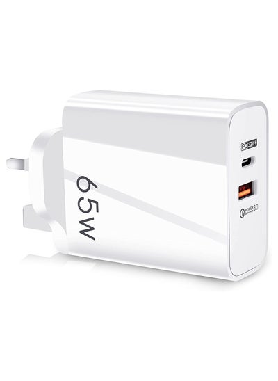 Buy USB C Plug,YHYCC 65W USB C Fast Charger,PD3.0 Type C Super Fast Charger Wall Plug,Dual Port USB Plug Charger for iPhone 14, Samsung, Cell Phones, Mobile Power Bank,iPad,Tablets, Headphones,etc in UAE