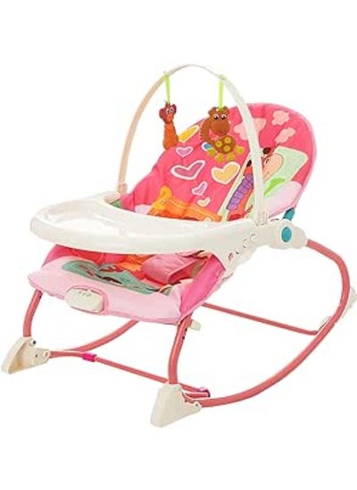 اشتري Little Angel Toys Baby Toddler Rocker Dining Chair 2 In 1 Shape Animals For Girls-Multicolor-0-36Month في مصر