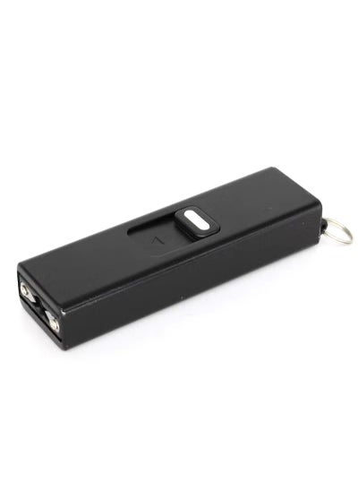 Buy LED Flashlight USB Rechargeable Self-Defense Tool Black in Saudi Arabia