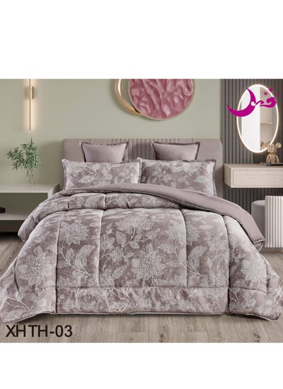 Buy Jacquard Embroidered Summer Bedspread One And A Half 4 Pieces Medium Filling 170x220cm in Saudi Arabia