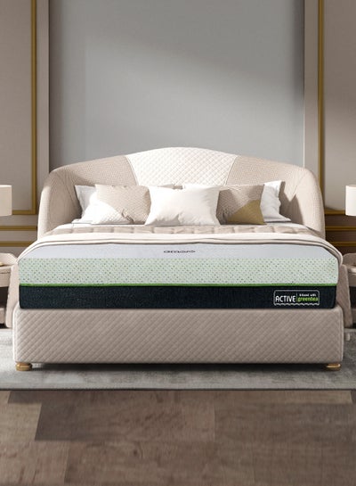 Buy Snooze Green Tea Orthopedic Pressure Relieving 8 inch Hard & Soft foam Dual Comfort Sleep Mattress Bed Mattress Orthopedic Memory foam Mattress in UAE