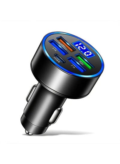 اشتري 5-Port 150W USB-C PD Car Charger: Fast Charge Your Huawei, OPPO, OnePlus, iPhone, Xiaomi & Samsung Devices! في الامارات