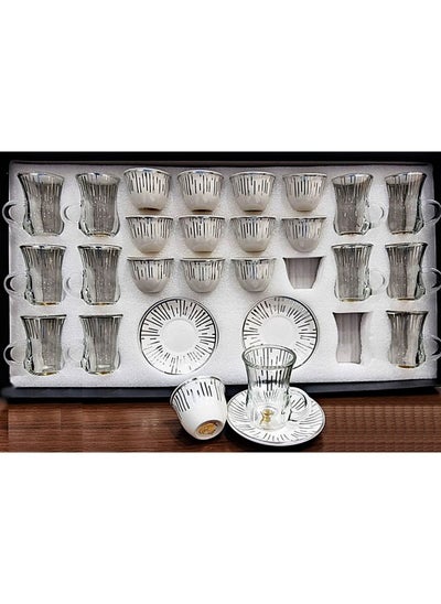 Buy A set of tea cups and coffee cups with saucers, 36 pieces in Saudi Arabia