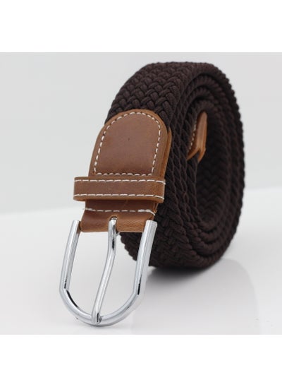 Buy Mens Knitted Elastic Canvas Belt Breathable Casual5 5 in Saudi Arabia