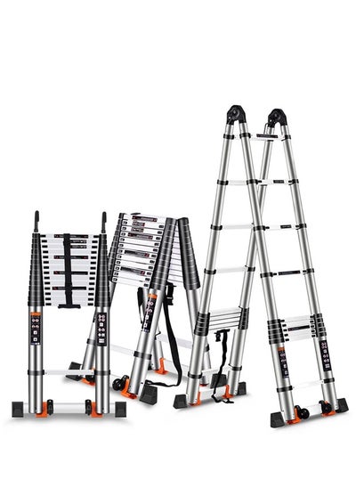 Buy Imported telescopic aluminum ladder, interlocking, adjustable – length 1.6 meters, bendable 360 ​​degrees /YT-ATM160 in Egypt