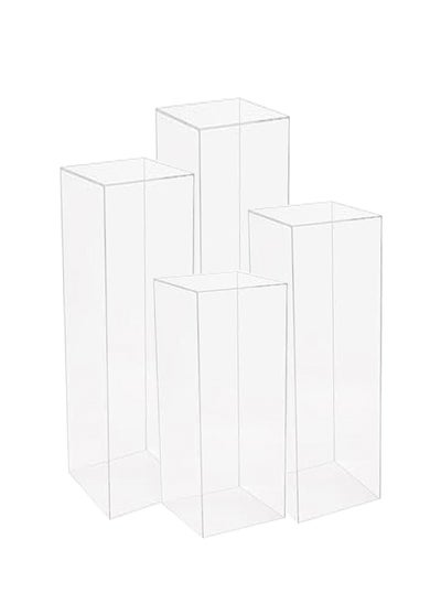 Buy LAMSIT IBDAA Acrylic Side TablesSet of 4 in UAE