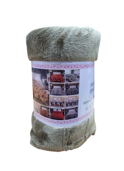 Buy Fleece Blanket 200x240Cm Soft-Fluffy Blanket-Warm For Sofa And Bed-Easy To Carry-Brown Colour in UAE