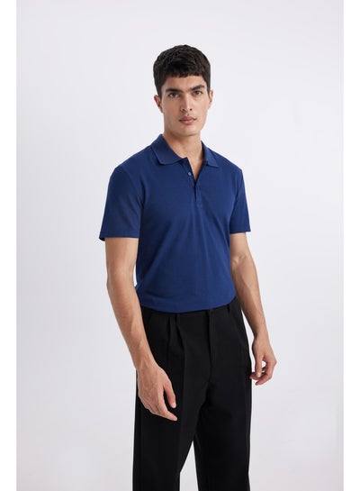 اشتري Man Smart Casual Slim Fit Polo Neck Short Sleeve Knitted Polo T-Shirt في مصر