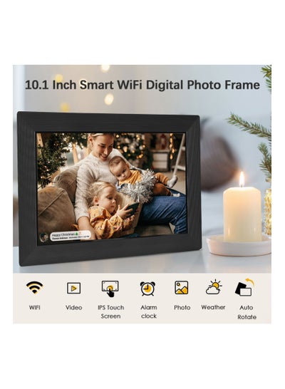 Buy Andoer 10.1 Inch Smart WiFi Digital Photo Frame Digital Photo Album 1280*800 IPS Touchscreen Built-in 16GB Memory Auto Rotation Share Photos Videos via APP with Backside Stand in Saudi Arabia