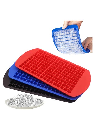 اشتري COOLBABY Mini Ice Cube Trays 3 Pack, 160 Crushed Ice Cube Molds Easy Release Small Ice Cub في الامارات