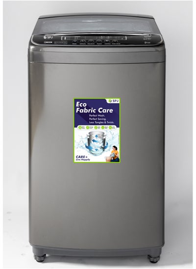 Buy SPJ Washing Machine, 10KG Washing Machine, Top Load Fully Automatic Machine, LED Display, Clean Tub Function & Child Lock, Rapid Wash, Energy Saving Machine, DARK GREY, TLGRW-10FAM in UAE