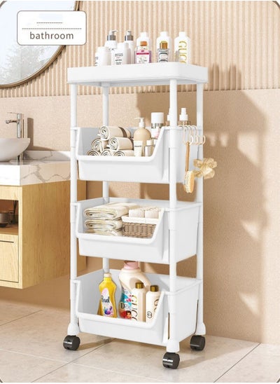 اشتري 4-layer Storage Cart,Living Room/Kitchen/Bathroom Storage Rack,30×20×85CM في الامارات