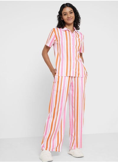 Buy Stripe Pyjama Pant Set in UAE