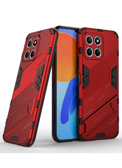 Buy GOLDEN MASK Compatible With Honor X8 Punk Case Anti Protection (Red) in Egypt