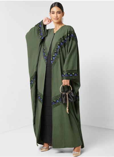 Buy Embroidered Cape Sleeve Abaya in Saudi Arabia