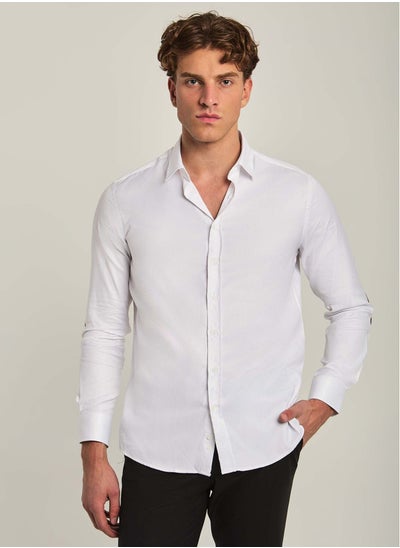 Buy Fancy Twill Shirt With Button Collar in Egypt