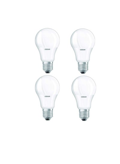 اشتري Osram LED Value Classic A60 Bulb E27 8.5W Daylight, UV and Flicker Free, No Blue Light Hazard, 806lm 6500K Frosted with ESMA Approval (Pack of 4) في الامارات