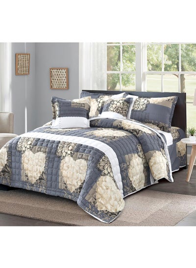 Buy Compressed Colored Comforter Set Single Size 4 Pieces 1 comforter + 1 bed sheet + 1 Pillowcase + 1 cushion case in Saudi Arabia