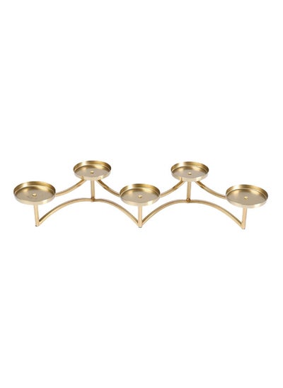 اشتري Priscilla Handcrafted Candle Holder, Gold – 21x9 cm في الامارات