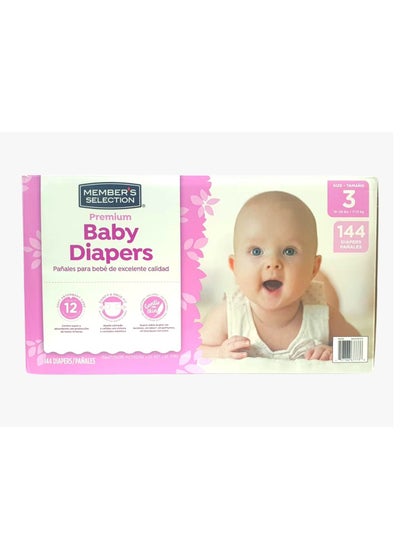 Buy Members Selection Baby Diapers Size 3 (144 pieces) in UAE