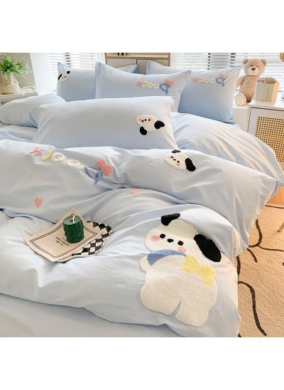 Buy Pochacco Anime Bedding Set 4 Piece 3D Cartoon Cute Printed Soft Microfiber Comforter Set with Zipper Closer Gifts for Kids Teenagers Adult in UAE