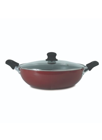 اشتري Premium 28cm Nonstick Wok Pan with Lid – Perfect for Healthy Cooking في الامارات