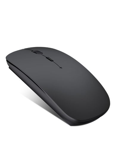 Buy Bluetooth Mouse, Rechargeable Wireless Mouse for MacBook Pro/Air/iPad/Laptop/PC/Mac/Computer, Black in UAE