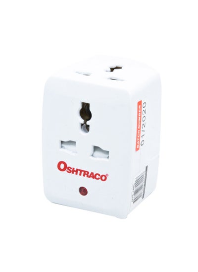 Buy Oshtraco 13AMP 3 Way Multi Socket Adaptor With Neon in UAE