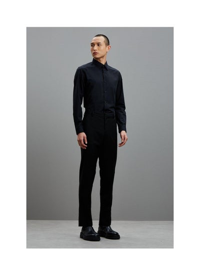 اشتري Slim Formal Black Trousers في الامارات