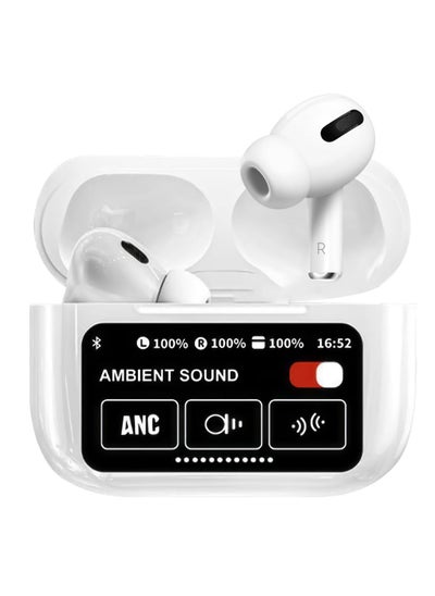 اشتري A20 Pro 2 ANC+ENC double noise reduction to Listen Touch Screen Control Earbuds Headphones 360 Stereo with Noise Cancellation - White في مصر