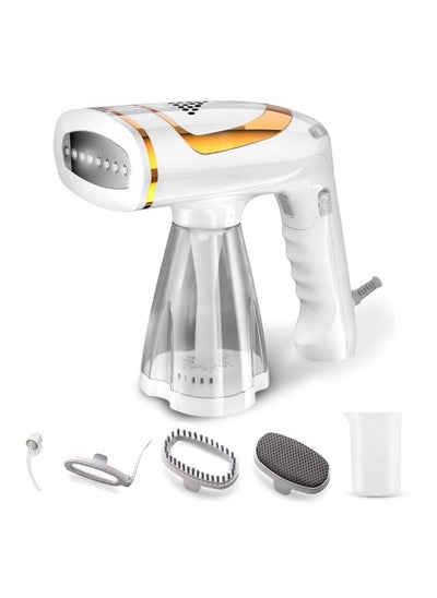 اشتري Steamer for Clothes, Travel Garment Steamer 1600 Watt with 3 Model Fabric Wrinkles Remover with 250ml Big Water Tank, Fast Heat-up Steam Iron for Clothes with 3 Brushes في السعودية