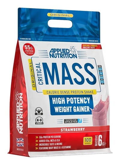 Buy Critical Mass Weight Gainer Strawberry Flavor 6kg in UAE